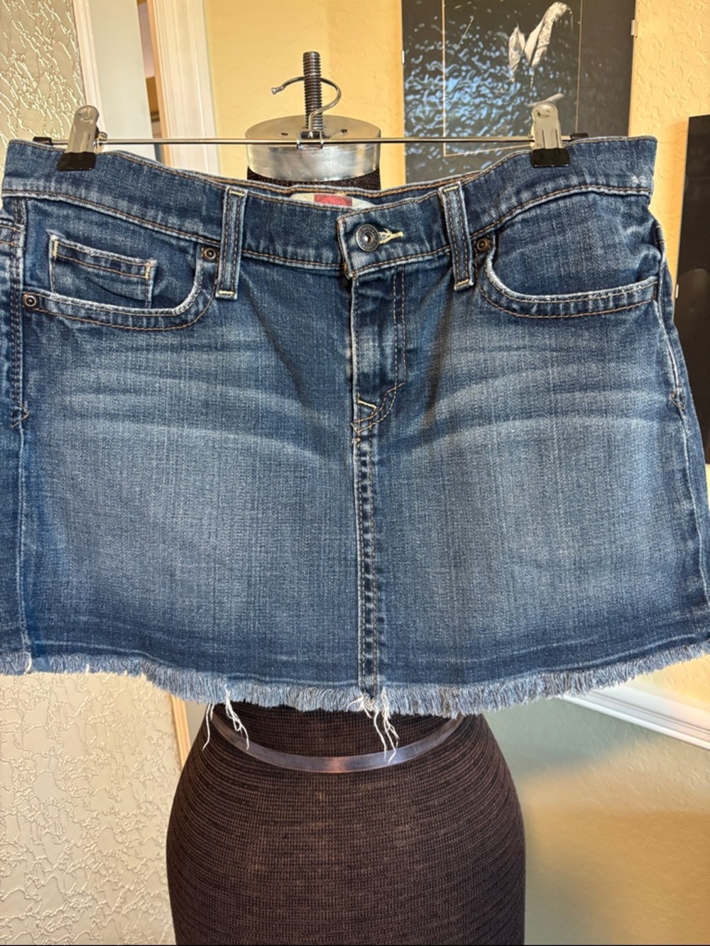 Old Navy ultra low waist Denim Mini Skirt - Blue size 8 NWOT never worn